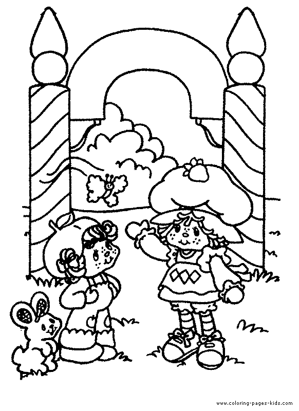 Strawberry Shortcake color page, cartoon characters coloring pages, color plate, coloring sheet,printable coloring picture