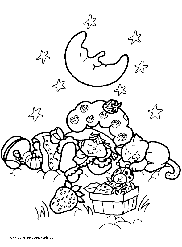 Strawberry Shortcake color page, cartoon characters coloring pages, color plate, coloring sheet,printable coloring picture