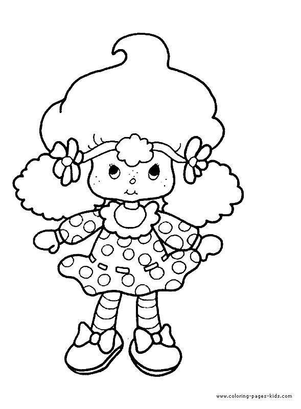 Strawberry Shortcake color page, cartoon characters coloring pages, color plate, coloring sheet,printable coloring picture