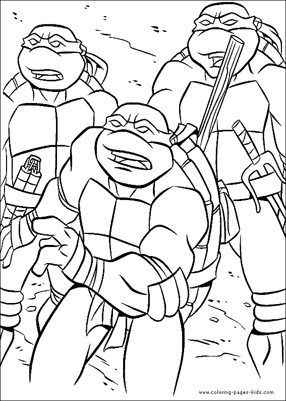 Teenage Mutant Ninja Turtles coloring sheet