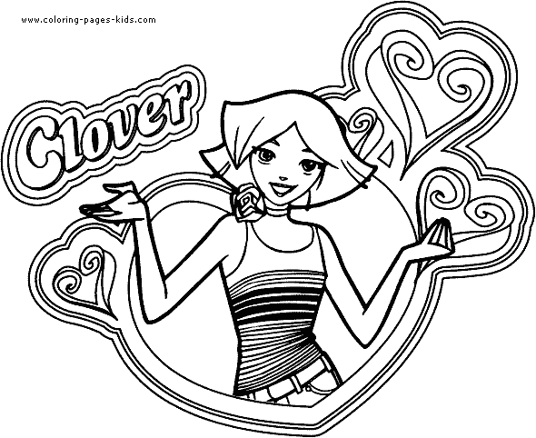 Totally Spies color page, cartoon characters coloring pages, color plate, coloring sheet,printable coloring picture