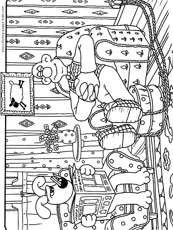 Wallace and Gromit color page, cartoon characters coloring pages, color plate, coloring sheet,printable coloring picture