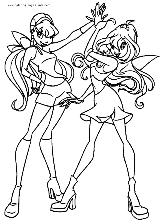 Winx Club coloring sheet