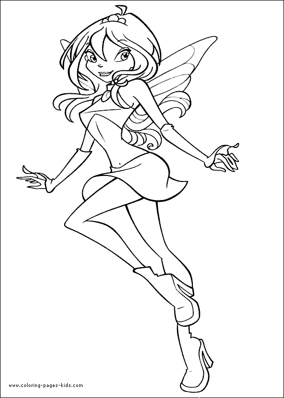 Winx Club color page - Coloring pages for kids - Cartoon characters ...