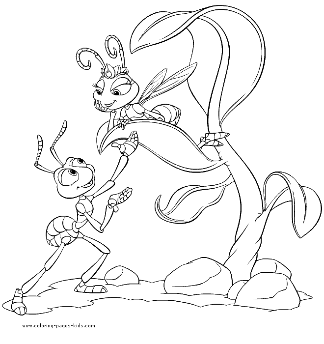 a bug's life coloring disney coloring pages, color plate, coloring sheet,printable coloring picture