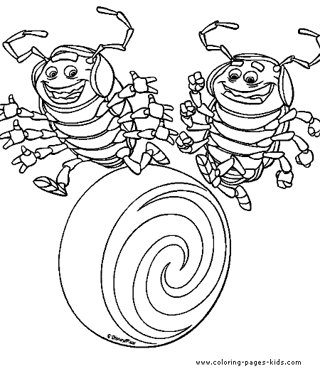 tuck roll a bug's life coloring disney coloring pages, color plate, coloring sheet,printable coloring picture