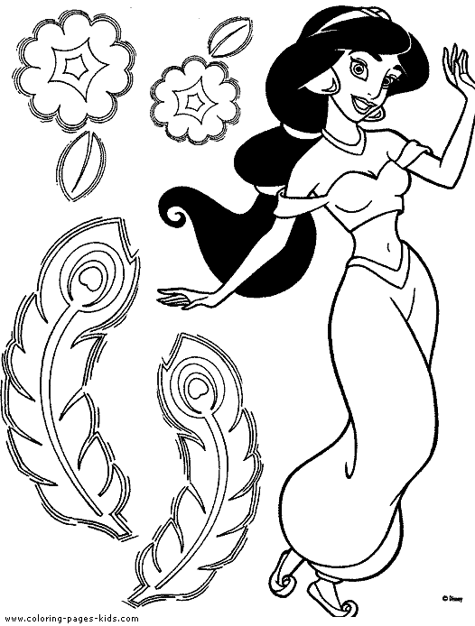 Princess Jasmin coloring sheet, aladin coloring page, disney coloring pages, color plate, coloring sheet,printable coloring picture