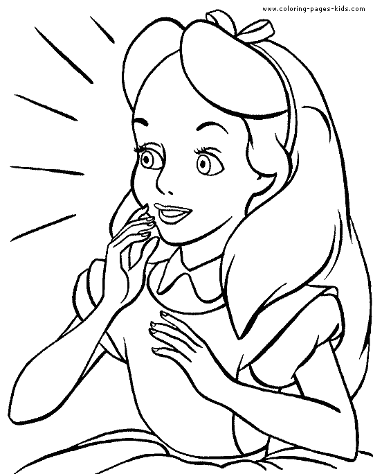 alice in wonderland, disney coloring pages, color plate, coloring sheet,printable coloring picture