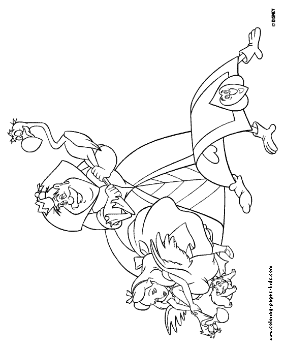 Queen of hearts, alice in wonderland, disney coloring pages, color plate, coloring sheet,printable coloring picture