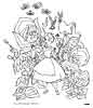 Alice in Wonderland colouring page