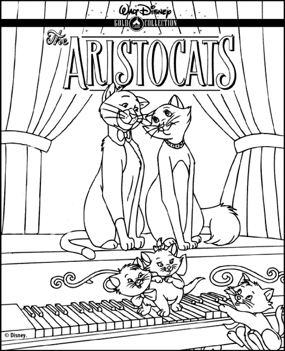 aristocats, disney coloring pages, color plate, coloring sheet,printable coloring picture