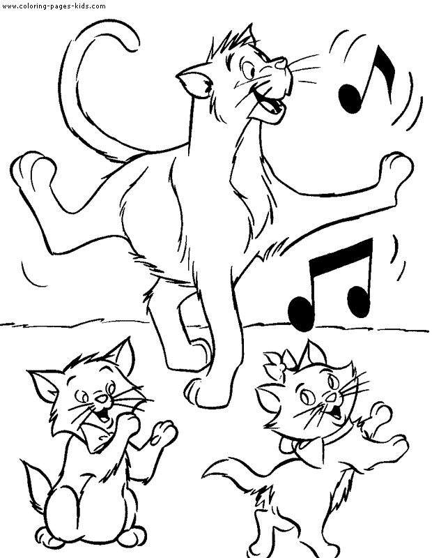 aristocats, disney coloring pages, color plate, coloring sheet,printable coloring picture