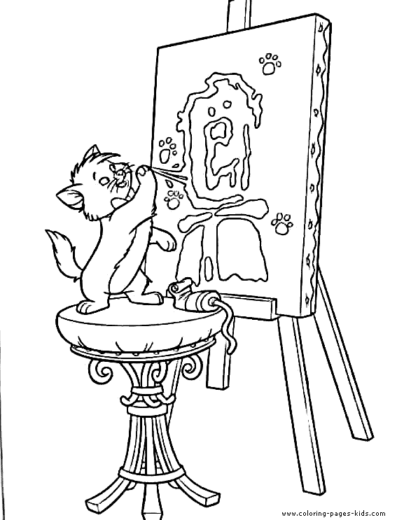 aristocats, disney coloring pages, color plate, coloring sheet,printable coloring picture