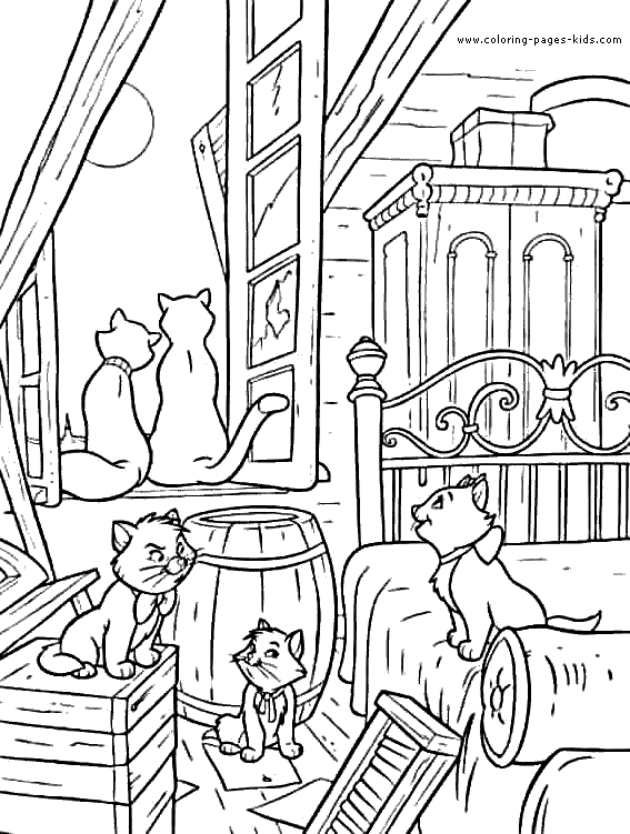 aristocats, disney coloring pages, color plate, coloring sheet,printable coloring picture