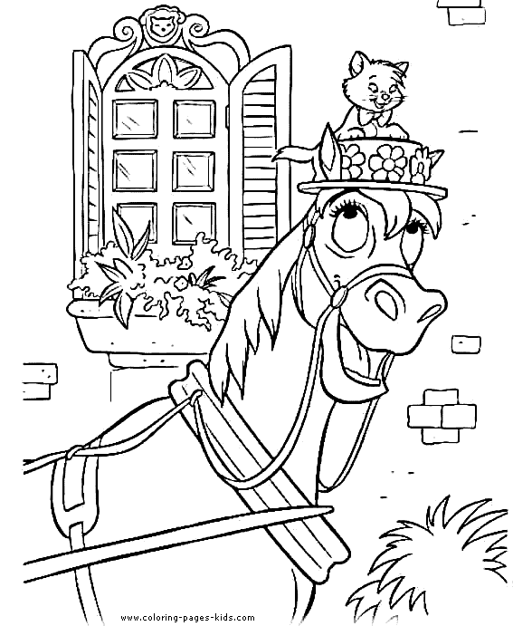 aristocats, disney coloring pages, color plate, coloring sheet,printable coloring picture