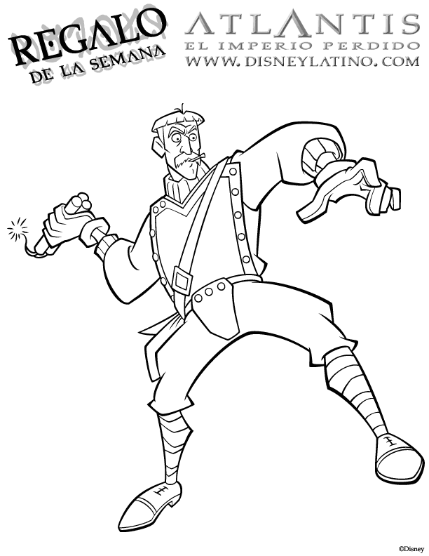 Vincenzo 'Vinny' Santorini, Atlantis coloring page, disney coloring pages, color plate, coloring sheet,printable coloring picture