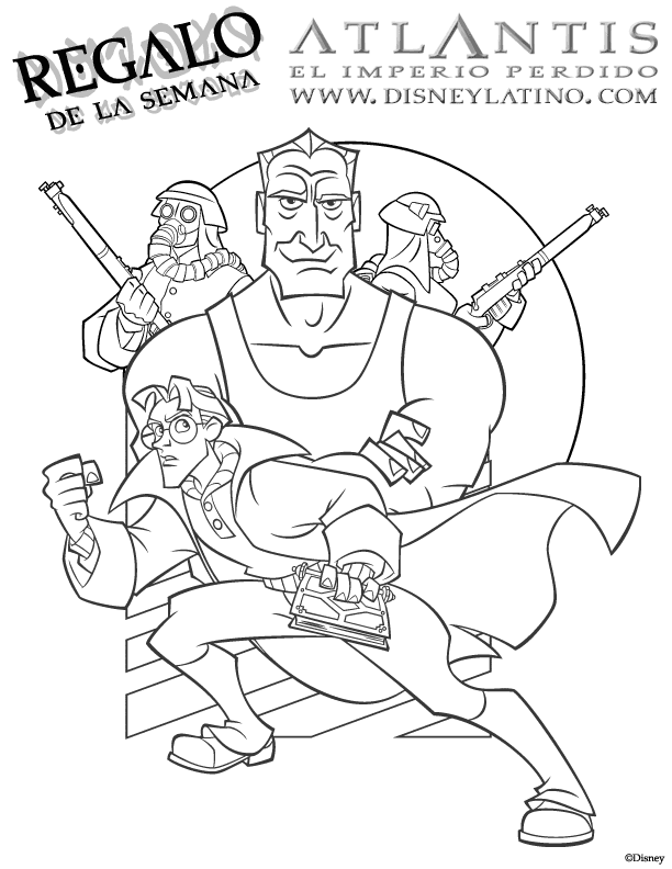 Commander Lyle Tiberius Rourke, Atlantis coloring page, disney coloring pages, color plate, coloring sheet,printable coloring picture