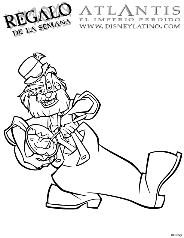 Preston B. Whitmore, Atlantis coloring page, disney coloring pages, color plate, coloring sheet,printable coloring picture