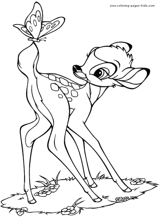 bambi color page, disney coloring pages, color plate, coloring sheet,printable coloring picture