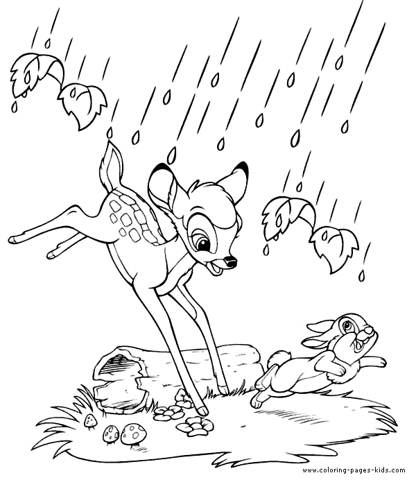 Bambi and thumper, bambi color page, disney coloring pages, color plate, coloring sheet,printable coloring picture