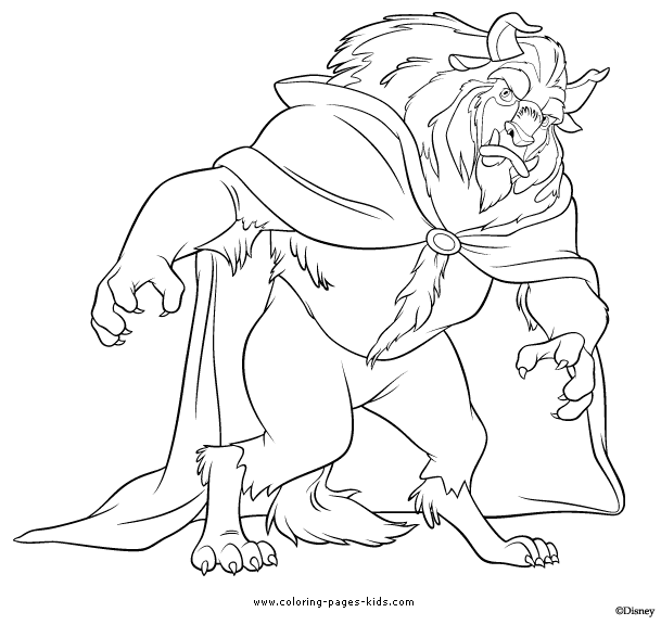 The Beast, Beauty and the Beast color page, disney coloring pages, color plate, coloring sheet,printable coloring picture