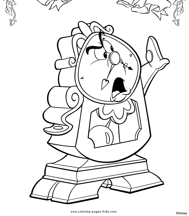 Cogsworth, Beauty and the Beast color page, disney coloring pages, color plate, coloring sheet,printable coloring picture