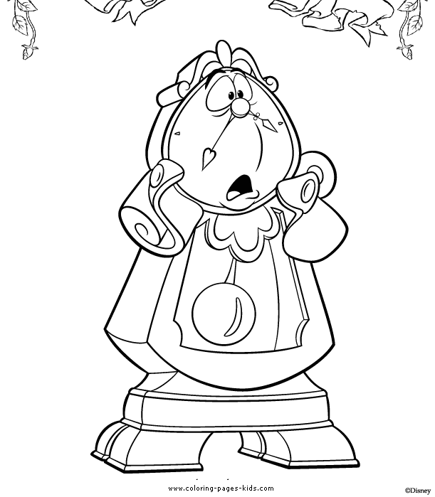 Cogsworth, Beauty and the Beast color page, disney coloring pages, color plate, coloring sheet,printable coloring picture