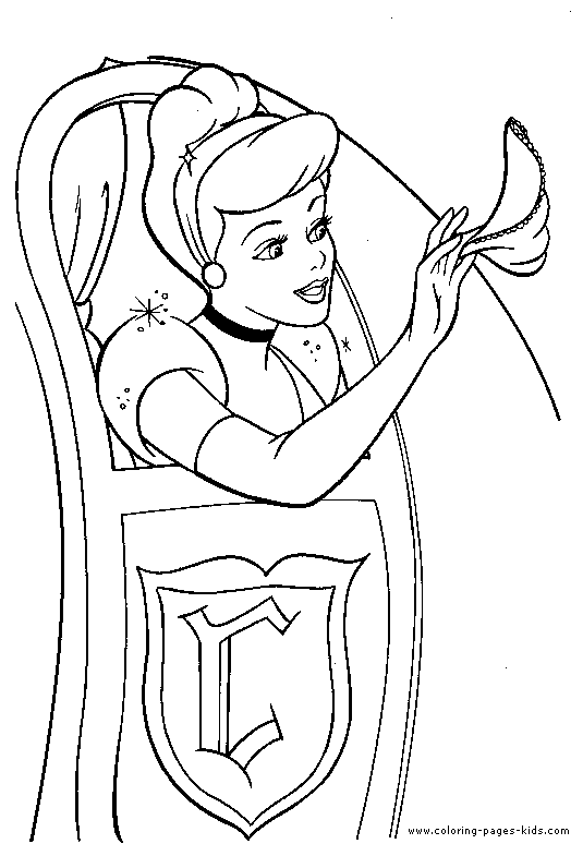 Cinderella color page, disney coloring pages, color plate, coloring sheet,printable coloring picture