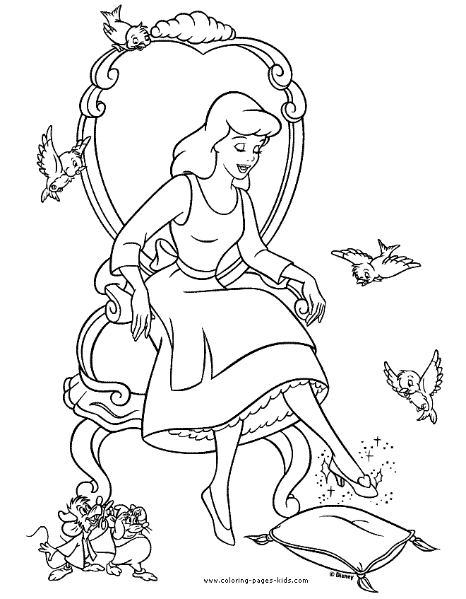 Cinderella color page, disney coloring pages, color plate, coloring sheet,printable coloring picture