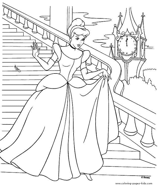 Cinderella color page, disney coloring pages, color plate, coloring sheet,printable coloring picture