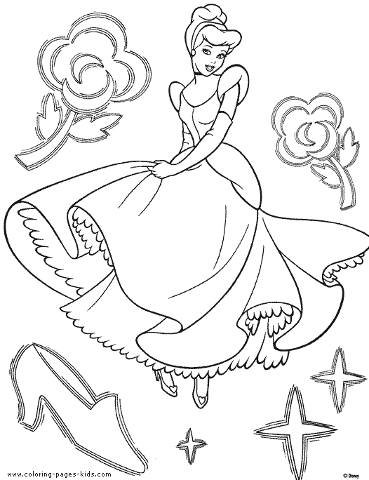 Cinderella color page, disney coloring pages, color plate, coloring sheet,printable coloring picture
