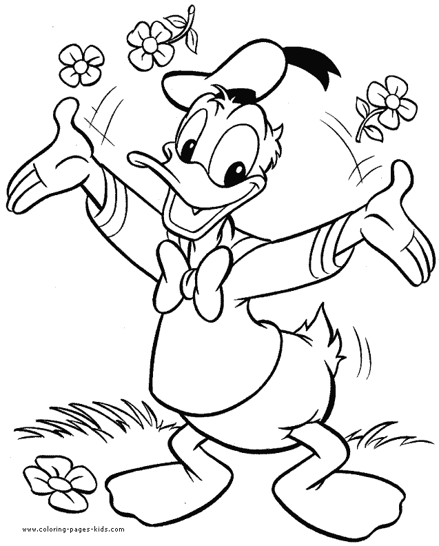 Donald Duck color page, disney coloring pages, color plate, coloring sheet,printable coloring picture