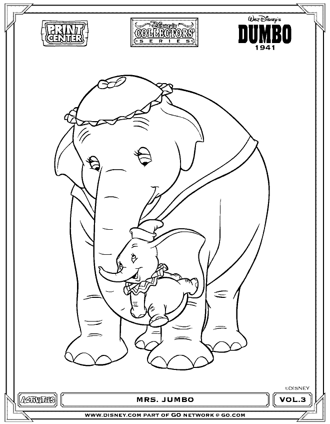 Dumbo color page, disney coloring pages, color plate, coloring sheet,printable coloring picture