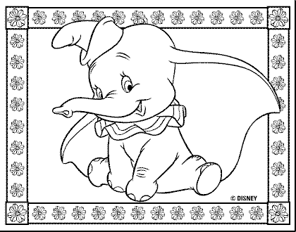 Dumbo color page, disney coloring pages, color plate, coloring sheet,printable coloring picture