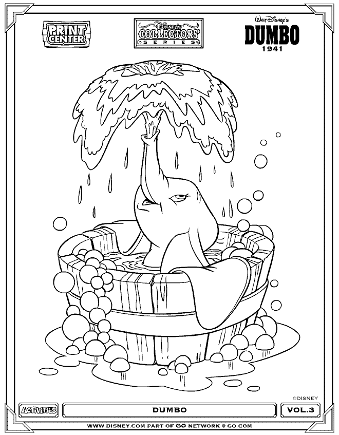 Dumbo color page, disney coloring pages, color plate, coloring sheet,printable coloring picture