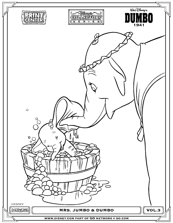 Dumbo color page, disney coloring pages, color plate, coloring sheet,printable coloring picture