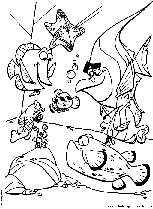 finding nemo coloring page, disney coloring pages, color plate, coloring sheet,printable coloring picture