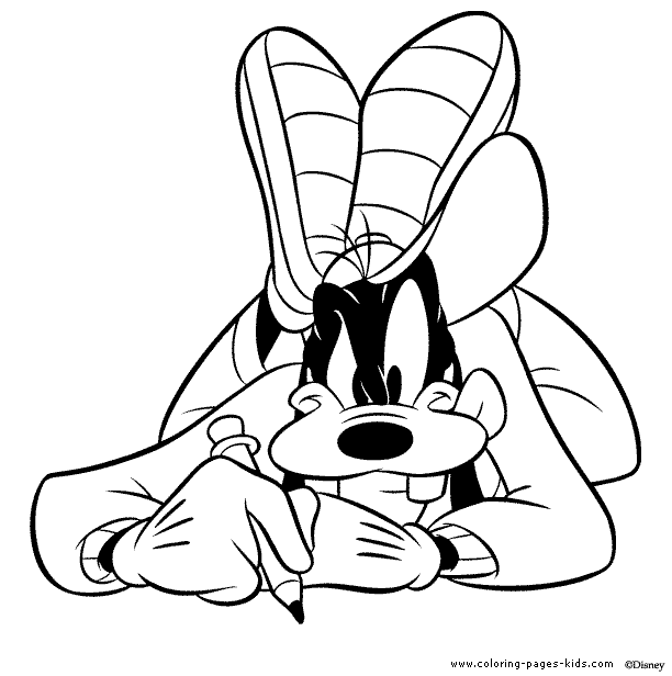 goofy color page, disney coloring pages, color plate, coloring sheet,printable coloring picture