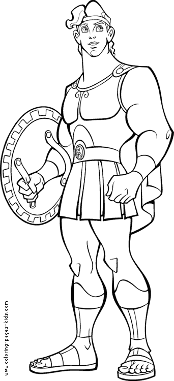 Hercules color page, disney coloring pages, color plate, coloring sheet,printable coloring picture