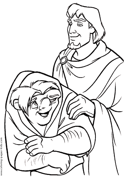 The Hunchback of Notre Dame color page, disney coloring pages, color plate, coloring sheet,printable coloring picture