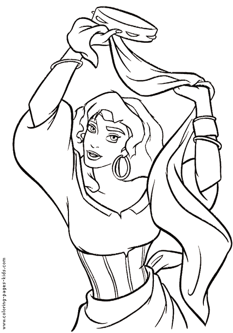 The Hunchback of Notre Dame color page, disney coloring pages, color plate, coloring sheet,printable coloring picture