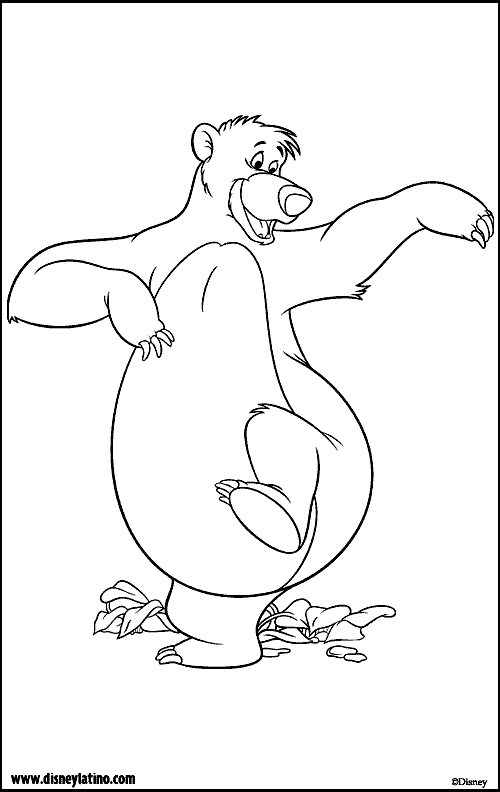 jungle book baloo coloring pages