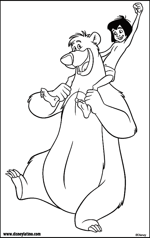 jungle book baloo coloring pages