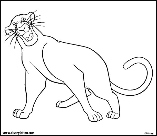 Bagheera jungle book color page, disney coloring pages, color plate, coloring sheet,printable coloring picture