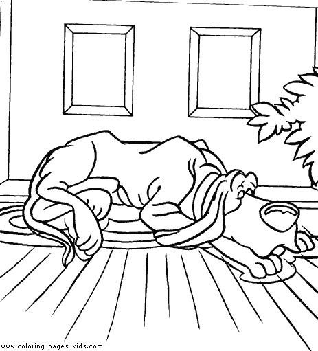 Lady and the Tramp color page, disney coloring pages, color plate, coloring sheet,printable coloring picture