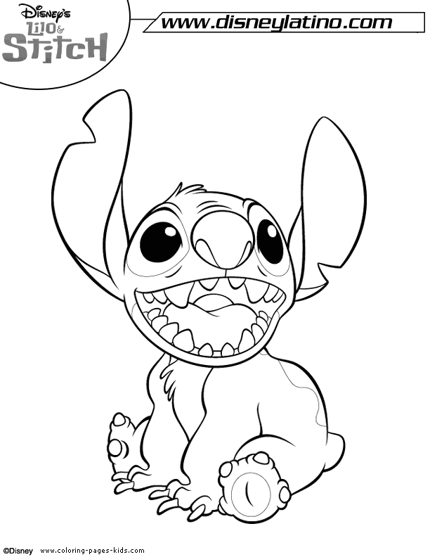 Lilo and stitch color page, disney coloring pages, color plate, coloring sheet,printable coloring picture