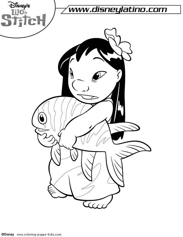 Lilo and stitch color page, disney coloring pages, color plate, coloring sheet,printable coloring picture