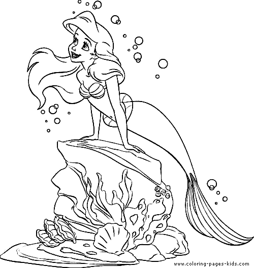 The Little Mermaid color page, disney coloring pages, color plate, coloring sheet,printable coloring picture