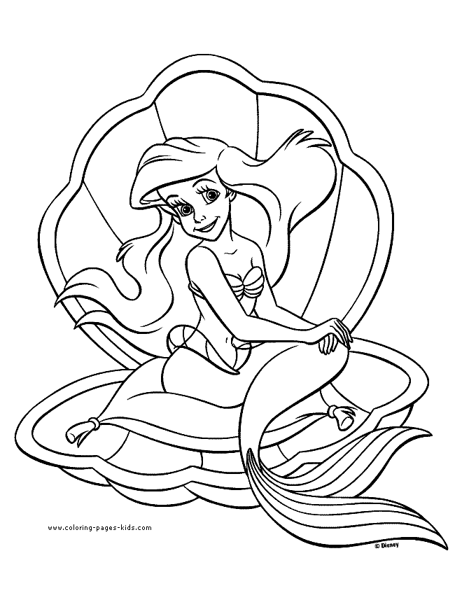 The Little Mermaid color page, disney coloring pages, color plate, coloring sheet,printable coloring picture