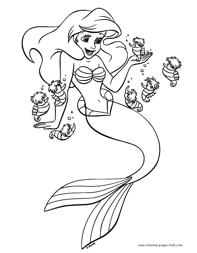 The Little Mermaid color page, disney coloring pages, color plate, coloring sheet,printable coloring picture